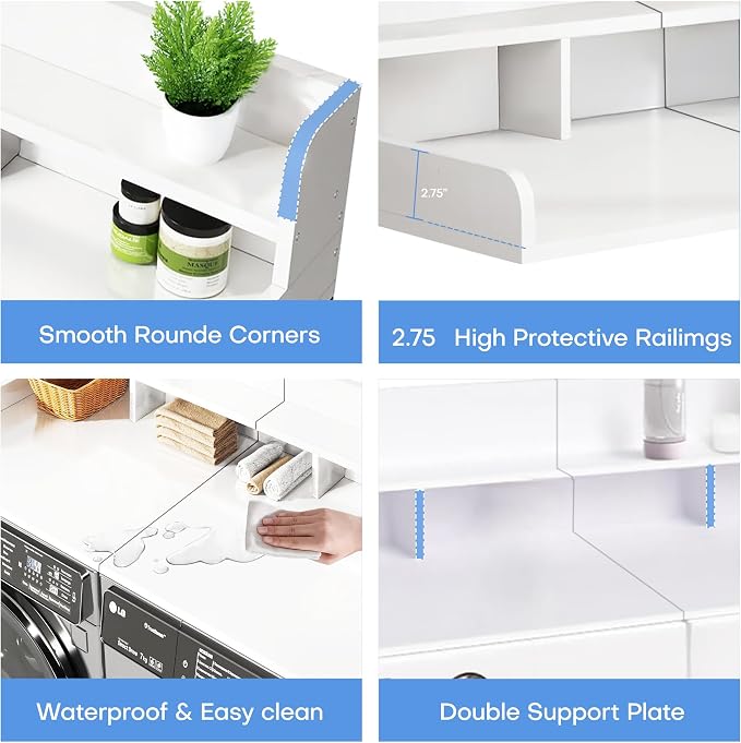 Washer Dryer Countertop with Shelf, Washer and Dryer Covers - Image 5