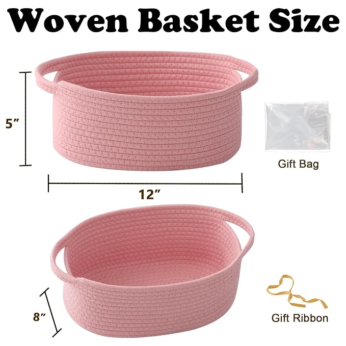 Small Woven Rope Basket-Empty Gifts Basket - Image 2