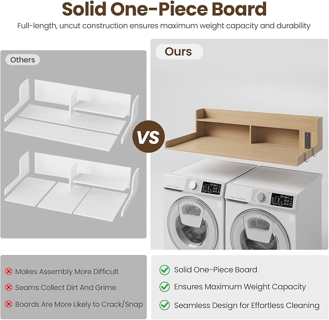 Upgraded 2-Tier Washer and Dryer Countertop - Image 2