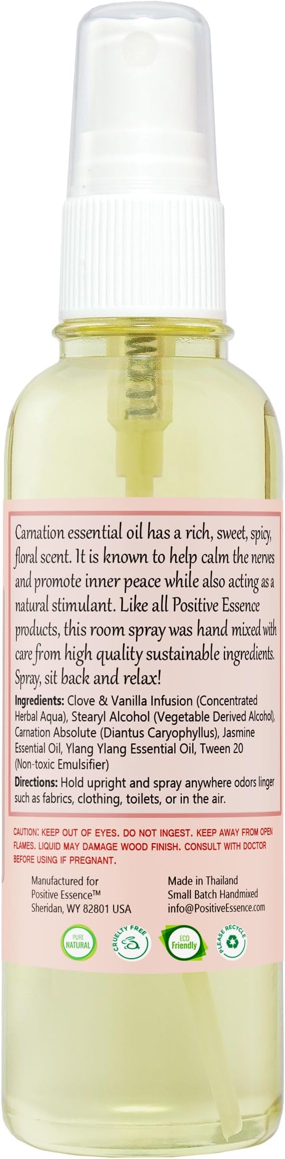 Carnation Linen & Room Spray, Natural Aromatic Bathroom Spray Made - Image 7