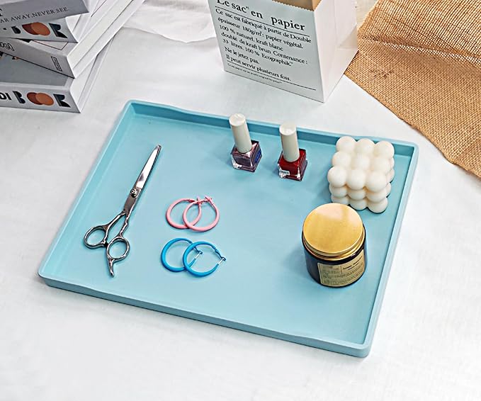 Blue Serving Tray for Serving Accessory, Perfume and Display Use, Vanity & - Image 4
