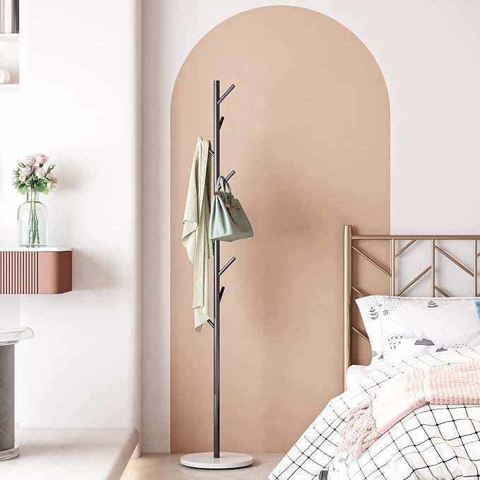 Black Metal Coat Rack, Freestanding - Image 5