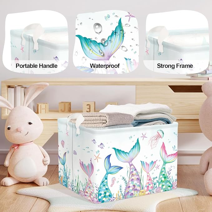 Fantasy Princess Laundry Hamper Colorful Large Storage Basket Collapsible - Image 4