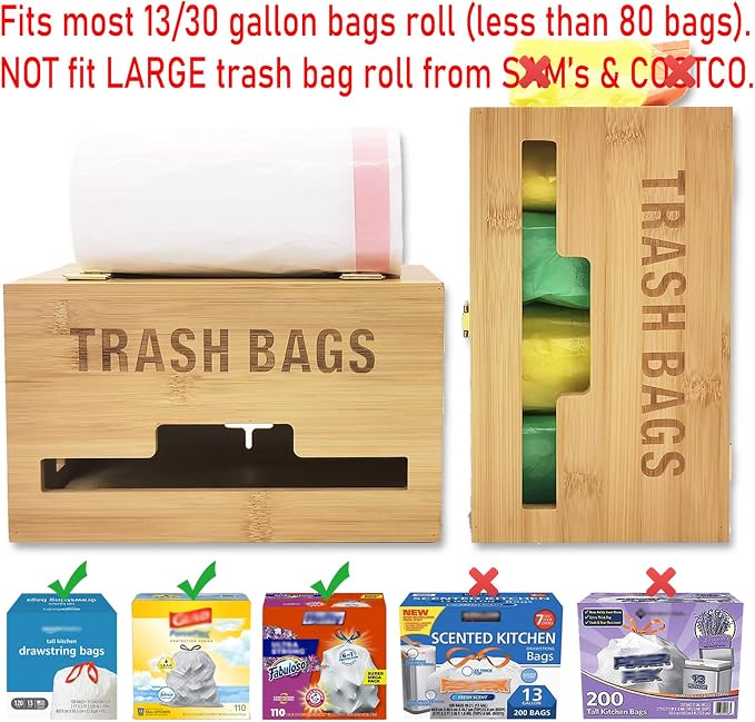 Trash Bag Dispenser with Handles, Garbage Bag Holder - Image 2