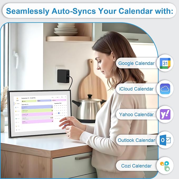 15.6 Inch Digital Calendar&Chore Chart, 1920 * 1080P Full HD Touchscreen - Image 3
