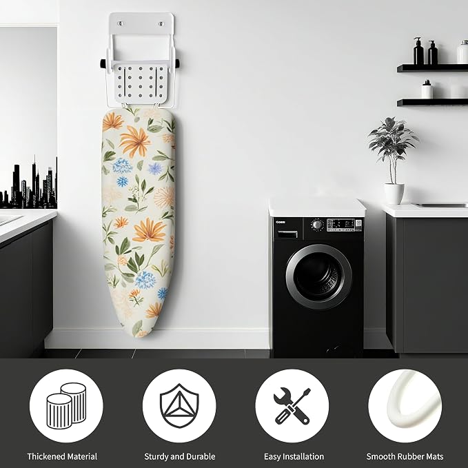 Ironing Board Holder, Sturdy and Space-Saving Ironing Board Hanger Wall Mount - Image 3