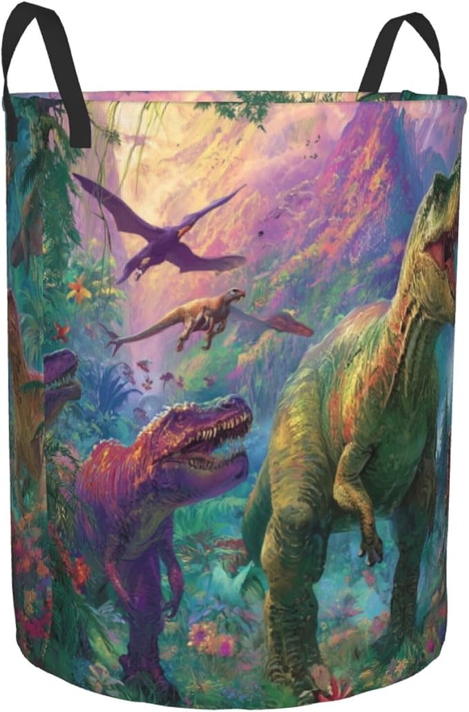 Dinosaurs Animal Laundry Basket Storage Bin Foldable Laundry Hamper Clothes - Image 2