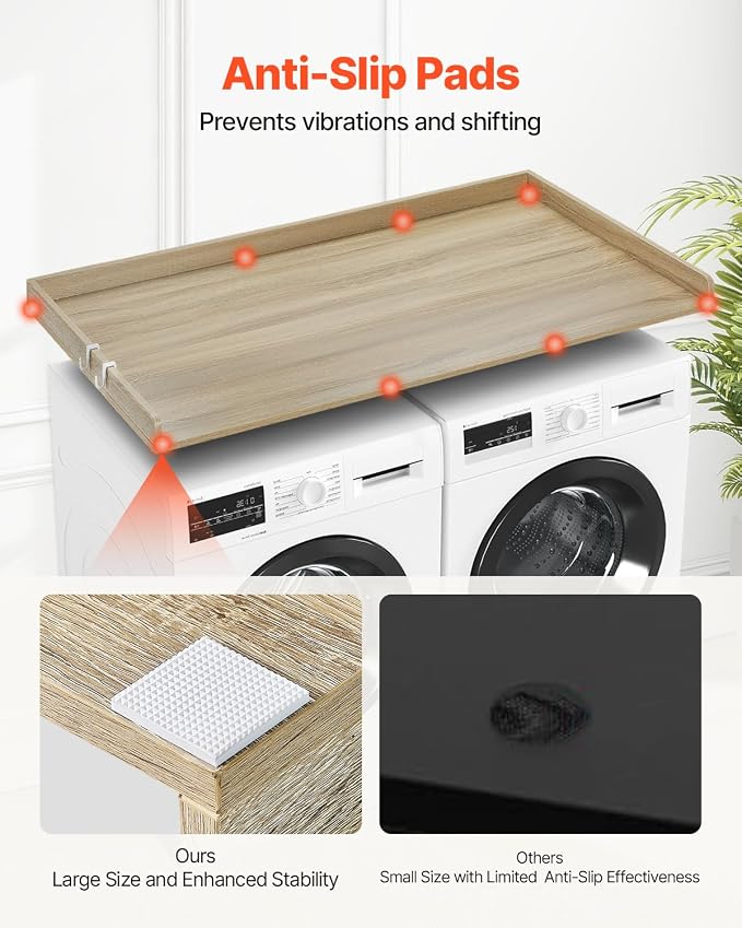 VEVOR Washer Dryer Countertop, Water-Resistant Laundry Machine Topper Cover - Image 5
