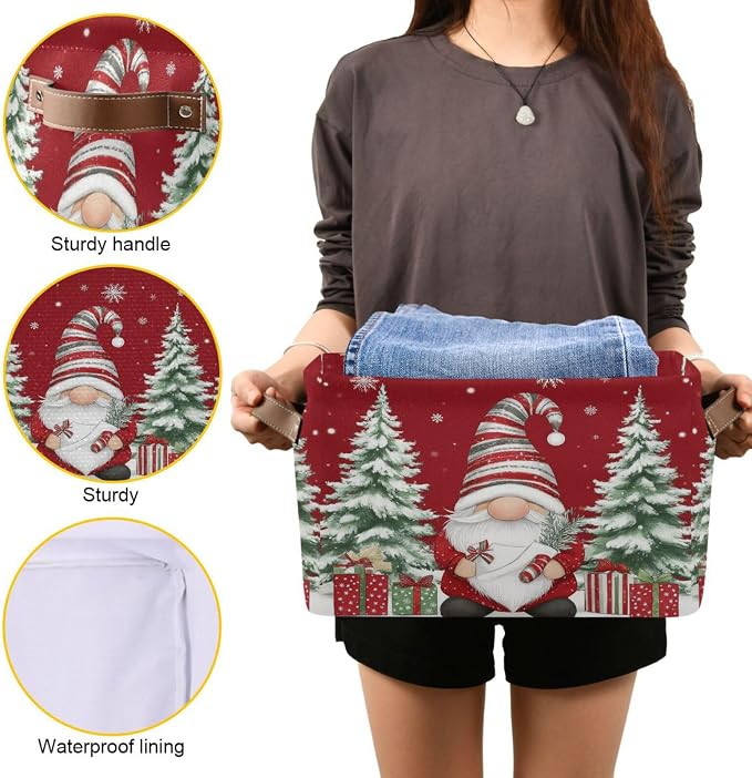 Pfrewn Christmas Winter Storage Basket Gnome - Image 8