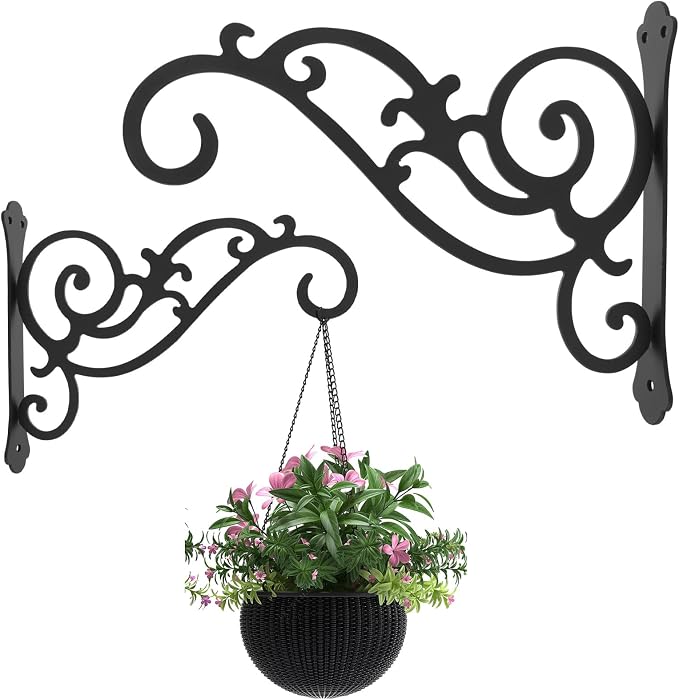 2 Pcs Hanging Plant Bracket 12-Inch, Outdoor Indoor Wall Hook Hanging Plant by SHUESS