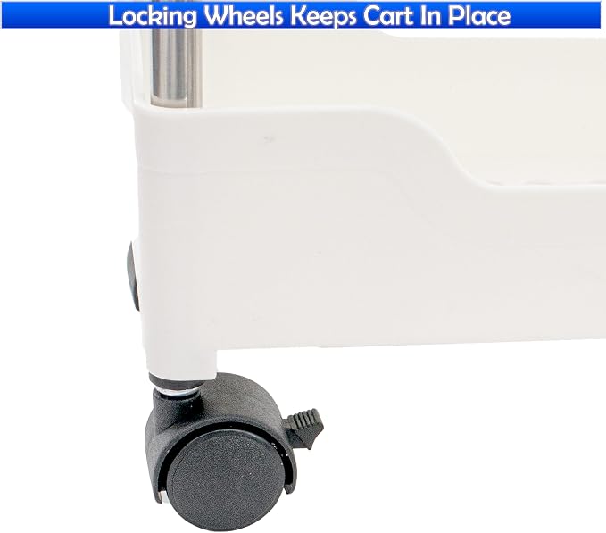 Slim Rolling Storage Cart w/ 4 Tiers - Image 5