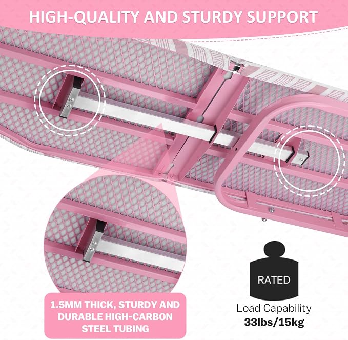 Wall Mounted Ironing Board Adjustable Height, 36 x 12 Inch Fold Away Iron Board - Image 4