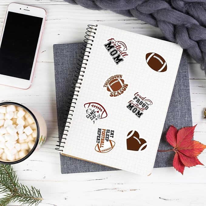 Football Mom Themed Stickers Pack 18Pcs Vinyl Decals - Image 5