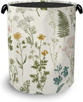 Wildflowers Herb Laundry Basket, Plants Botanical Oxford Cloth Laundry Hamper by Unknown