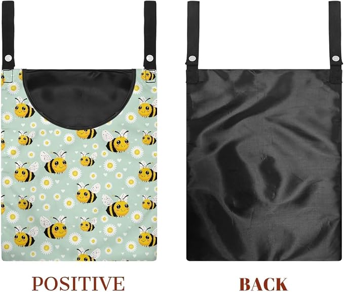 Bee Daisy Clothes Pin Hanging Bag Portable Clothespin Storage Bag - Image 7