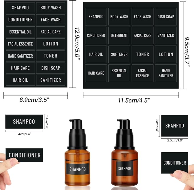 Segbeauty 90pcs Mini Bathroom Labels - Image 2