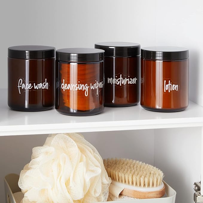 Talented Kitchen Bathroom Organization Labels White Script - Image 2
