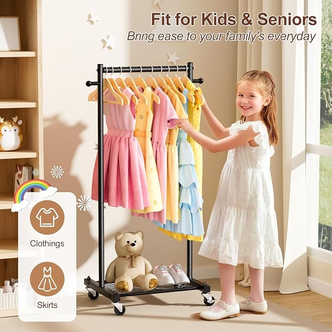 MISSLO Small Clothing Racks for Hanging Clothes 45" Short Clothes Rack - Image 6