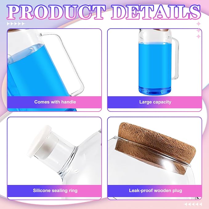 TLY 2 Pack Glass Laundry Detergent Dispenser - Image 3