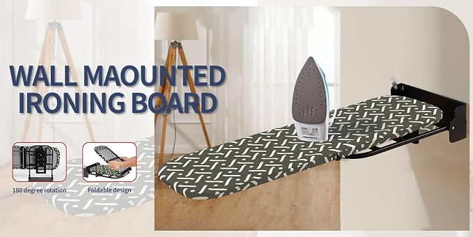 Wall-Mounted Steel Farme Folding Ironing Board - Image 9