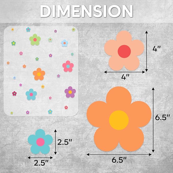 Pack 32 Sheets Colorful Flower Wall Sticker - Image 2