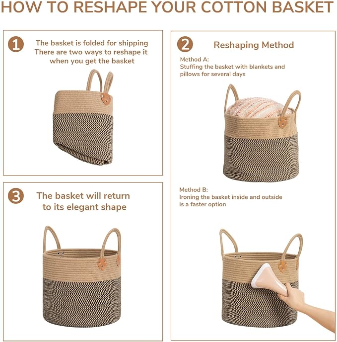 CHICVITA Wicker Laundry Basket - Image 7