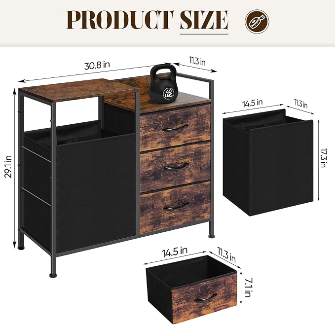 Laundry Hamper with Top Shelf, Laundry Basket Organizer with 1 Large Removable - Image 3