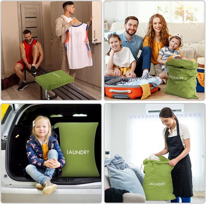 WiseBoy 2 Pack Laundry Bags, Travel Laundry Bag - Image 6