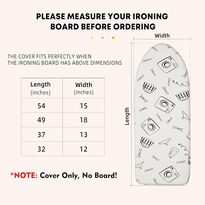Seiritex Over The Door Ironing Board Cover 13 x 37 inch, Small Iron Board Cover - Image 7