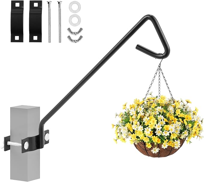 MIXXIDEA 11 Inch Long Fence Deck Hook Rail Hanging Mounting Kit Heavy Duty Bird by MIXXIDEA