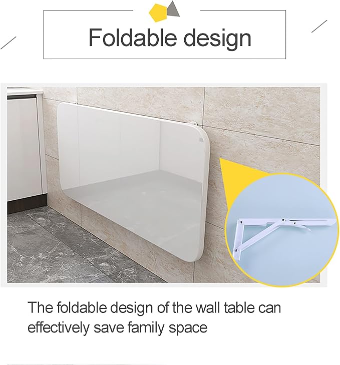Wall Mounted Folding Table Space Saving Folding Kitchen Table Laundry Folding - Image 4