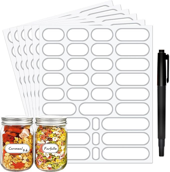 Spice Labels Stickers, Waterproof Pantry Labels by JaoNanl