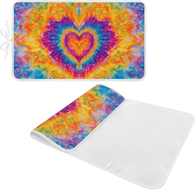Ironing Mat Tie-dye Heart Shaped Pattern Portable Ironing Pad - Image 7