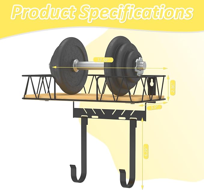 Ironing Board Hanger with Removable Hooks, Ironing Board Holder Wall Mounted - Image 3