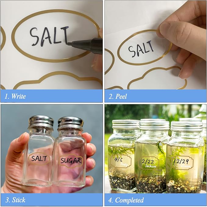 93pcs Transparent Removable Jar Labels - Image 4