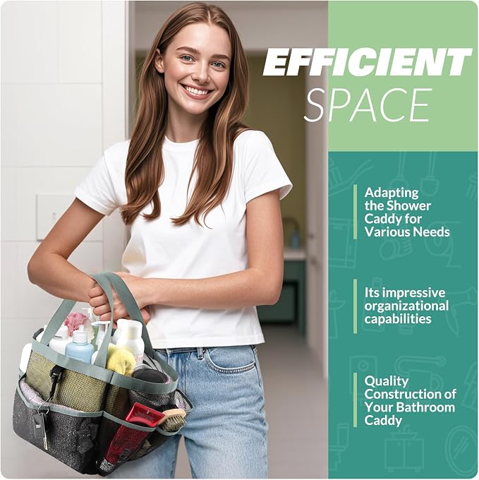 Mesh Shower Caddy Portable for College Dorm Room Essentials - Image 6