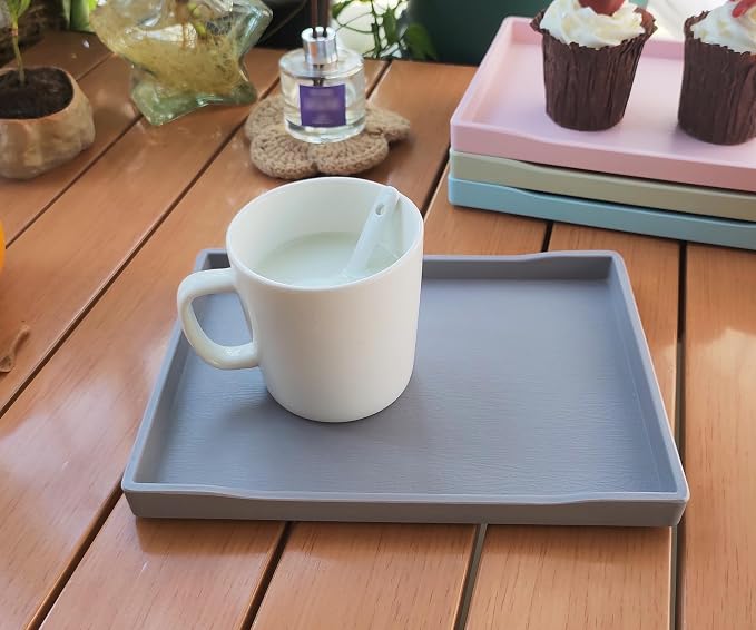 Small Gray Serving Tray for Serving Accessory, Perfume or Display Use. - Image 3