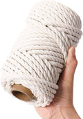 AIFUN Macrame Cord 8mm X 33yards, Natural Cotton Macrame Rope by Unknown