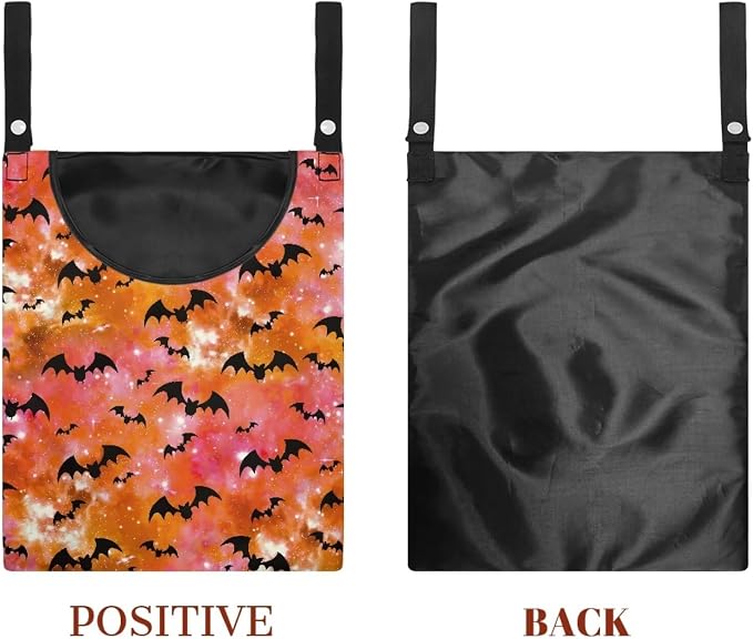 Bats Tie Dye Clothes Pin Hanging Bag Multi Purpose Clothespin Storage Organizer - Image 7