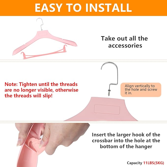 DEDU Suit Hangers for Men 10 Pack, Plastic - Image 7