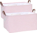 Hinwo 2-Pack Extra Large Canvas Fabric Storage Baskets by Hinwo