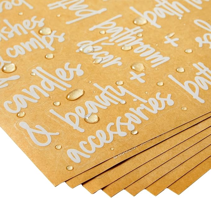 Talented Kitchen Bathroom Organization Labels White Script - Image 7