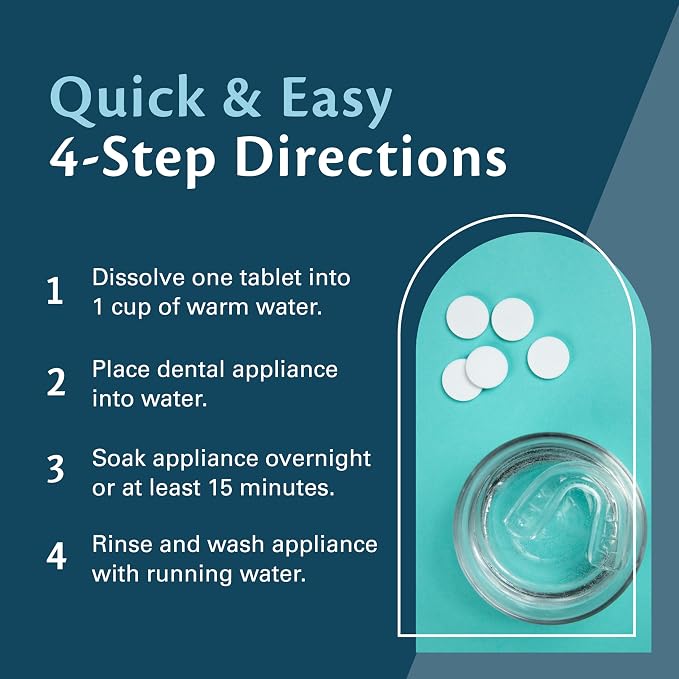 Retainer Cleanser Tablets Cleaner, Removes Odors Discoloration Stains and - Image 9