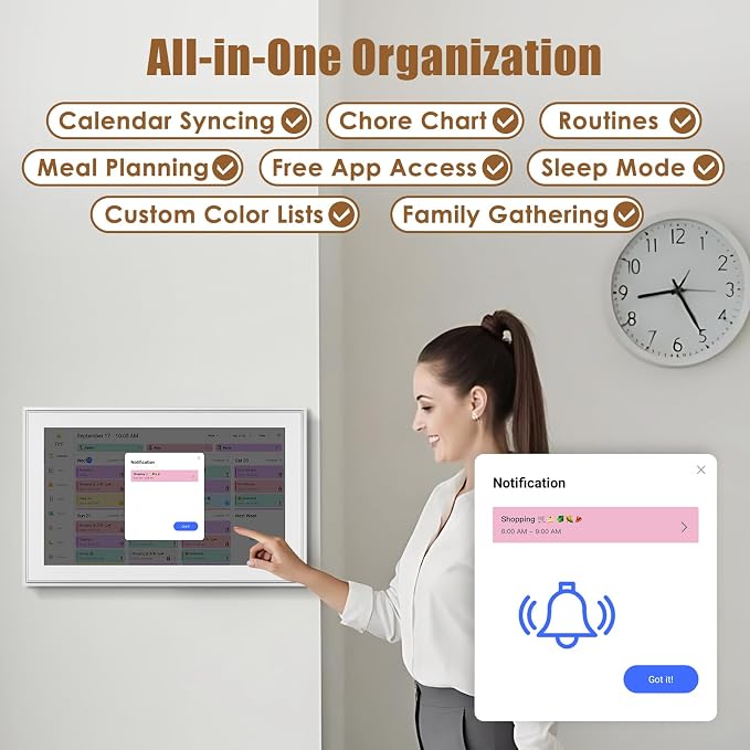 Digital Calendar: 15.6-inch Electronic Calendar & Chore Chart, Smart - Image 3