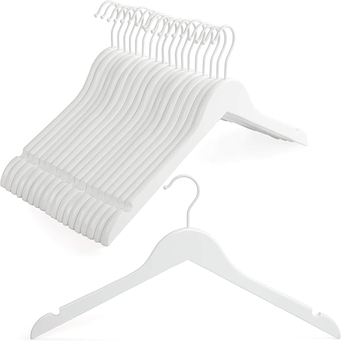 TOPIA HANGER Wooden Hangers 18 Pack, Premium Bride Hanger by TOPIAHANGER