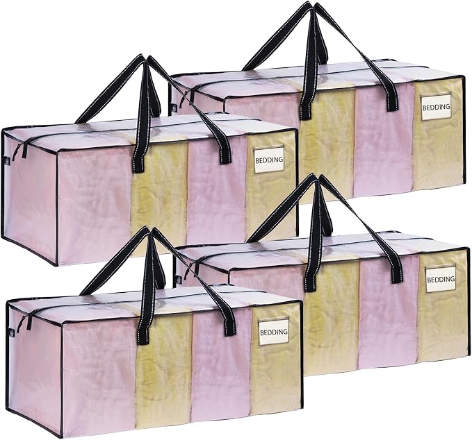 VENO 4 Pack Heavy Duty Moving Bags, Christmas Storage Bins by Veno