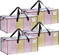 VENO 4 Pack Heavy Duty Moving Bags, Christmas Storage Bins by Veno