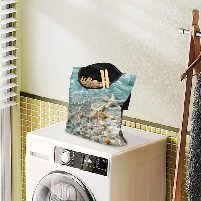Shell Clothes Pin Bag Clothespin Bag Holder Large Capacity Clothespin Holder - Image 3