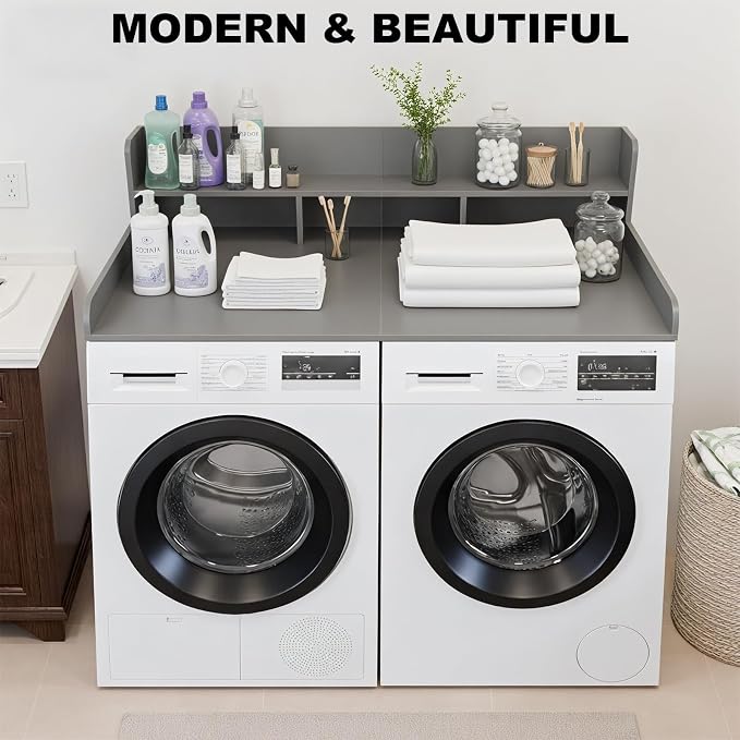 Washer Dryer Countertop with Shelf, 2-Tier Laundry Countertop Over Washer and - Image 7