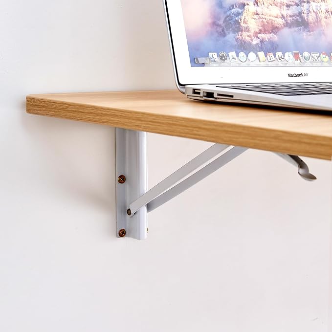 Wall Mounted Folding Desk, Heavy-Duty 14-Gauge Steel Fold Down Table - Image 8